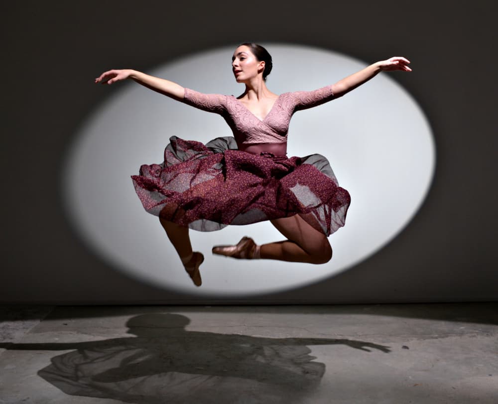 Spotlight Ballet Leap by Yoram GIL — canvas wall art