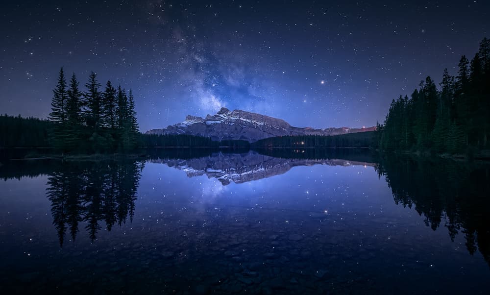 Starlit Mountain Lake by Jesús M. García — canvas wall art