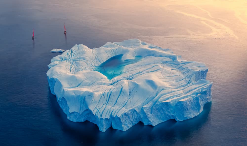 Arctic Iceberg Red Sails