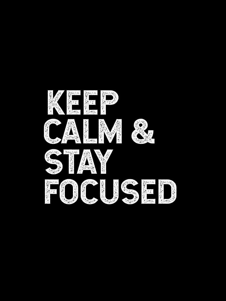 Keep Calm Stay Focused by Happie Eagle — canvas wall art