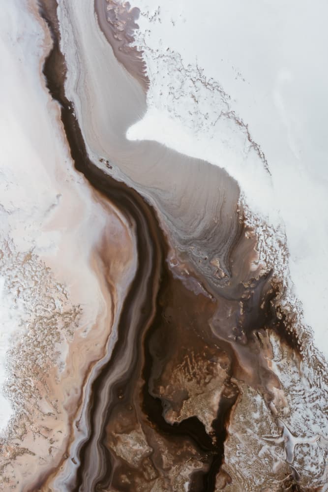 Sophisticated Browns - Earthly Currents 3 by Petra Meikle de Vlas — canvas wall art