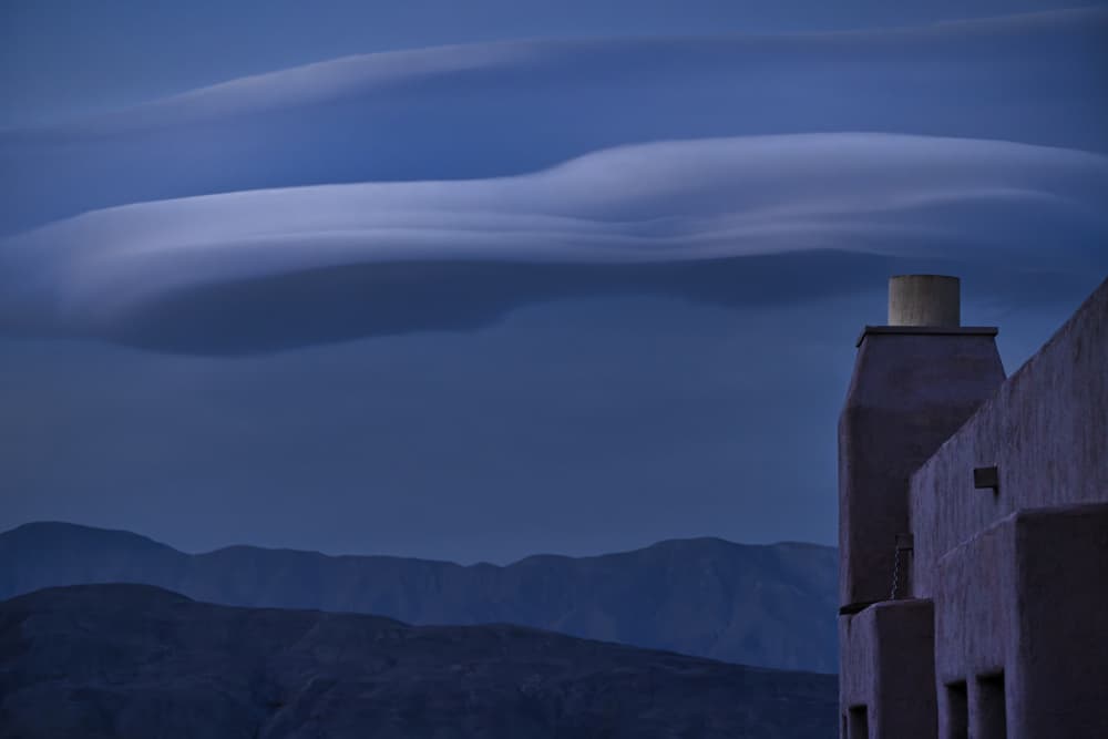 Lenticular Clouds Over Desert by Andreas Klesse — canvas wall art
