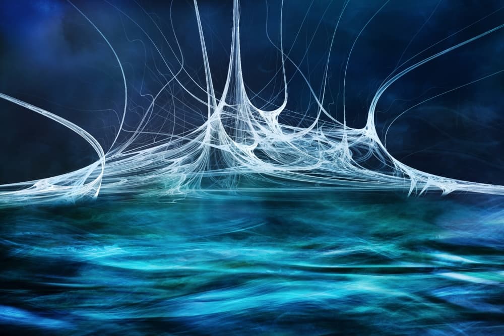 Fractal Ocean Glow by Willy Marthinussen — canvas wall art