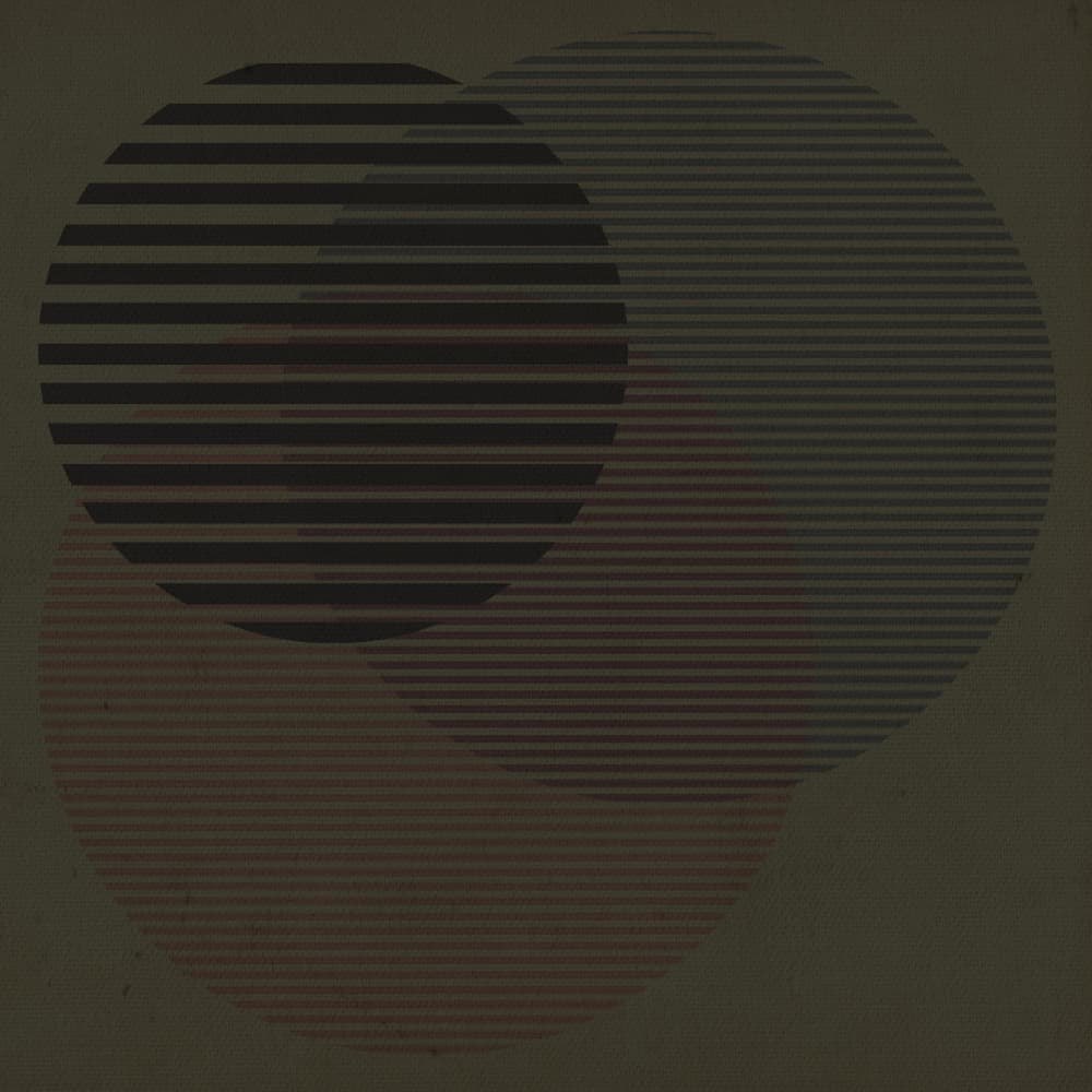 Striped Abstract Circles by Carlos Perez Del Moro — canvas wall art