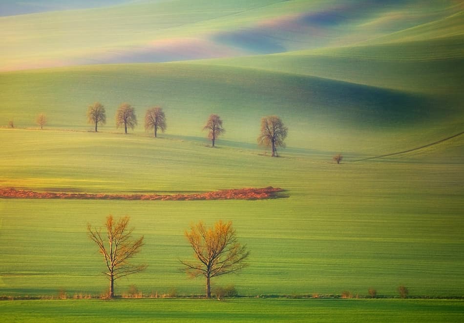 Serene Rolling Landscape by Krzysztof Browko — canvas wall art