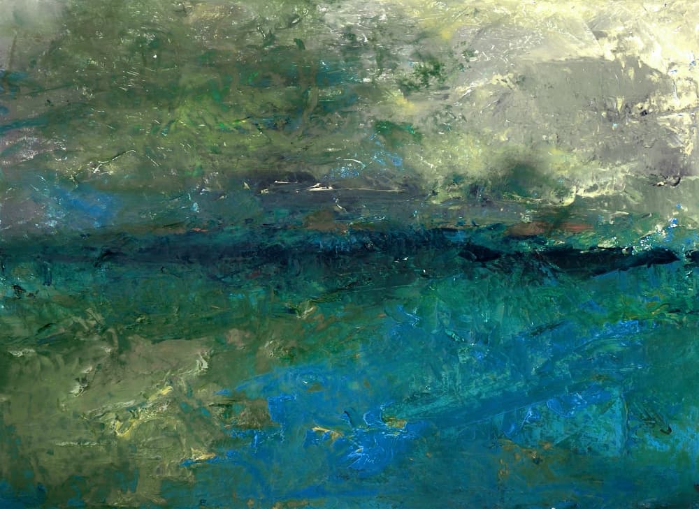 Abstract Sea Horizon by Ron Halfant — canvas wall art