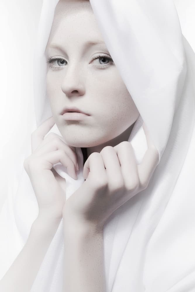 Serene Woman in White by Carine Belzon — canvas wall art