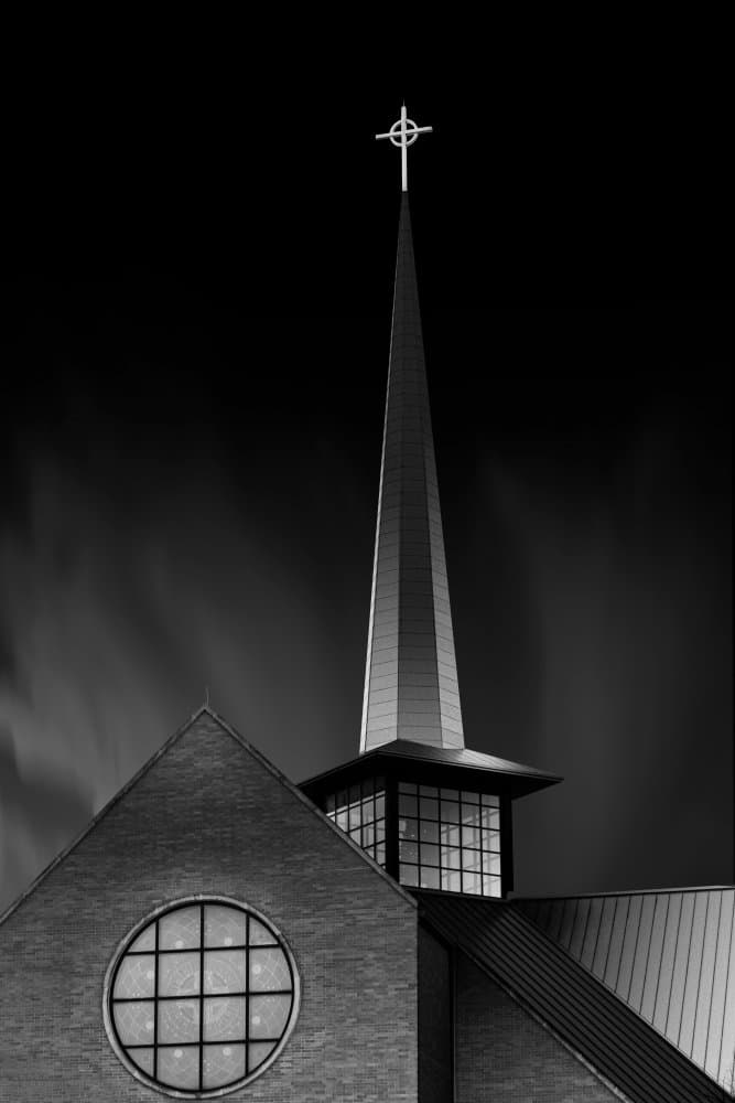 Moody Church Steeple by Sanbao Zheng — canvas wall art