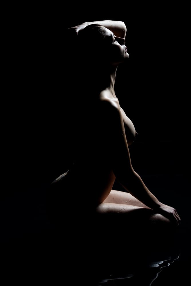 Elegant Nude Silhouette by Carlo Joseph — canvas wall art
