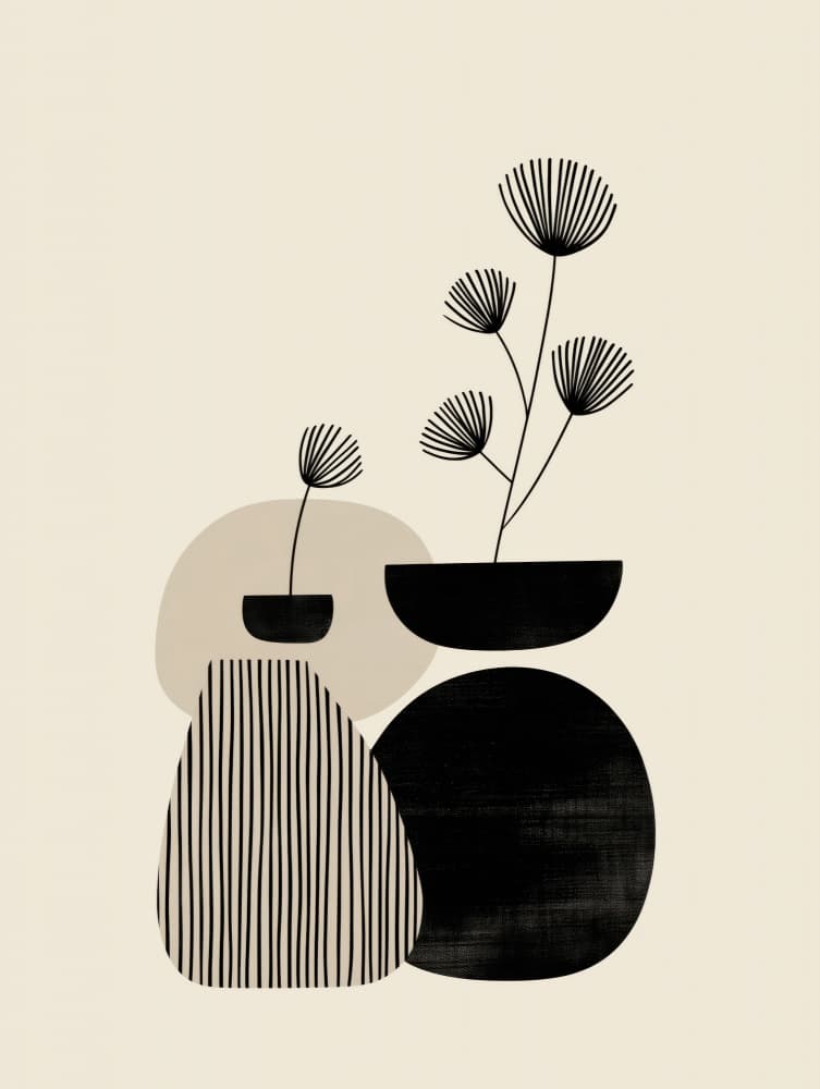 Abstract Botanical Forms by Imaginative — canvas wall art