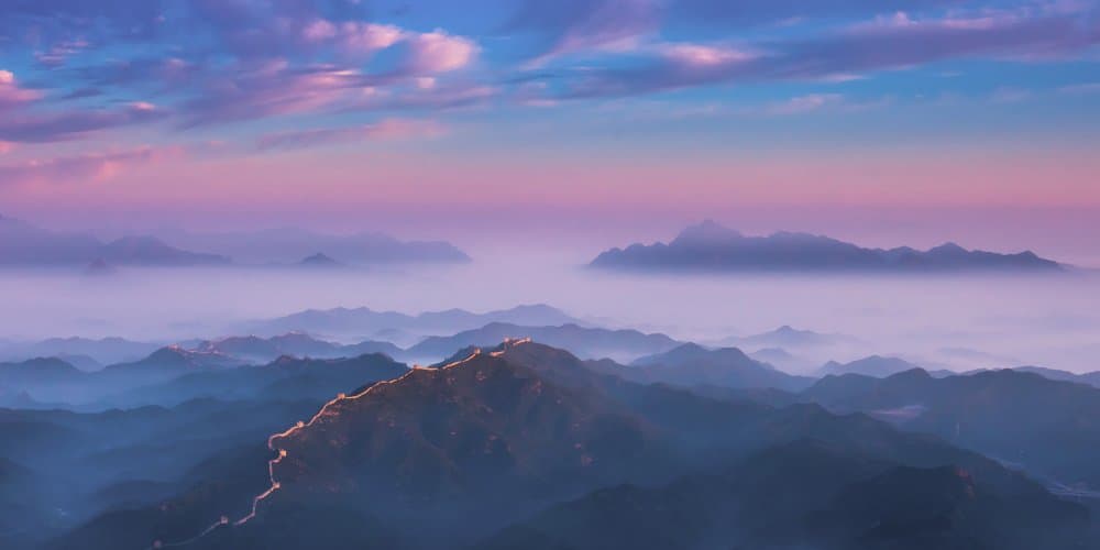 Misty Mountain Sunrise by Stanley Lee — canvas wall art