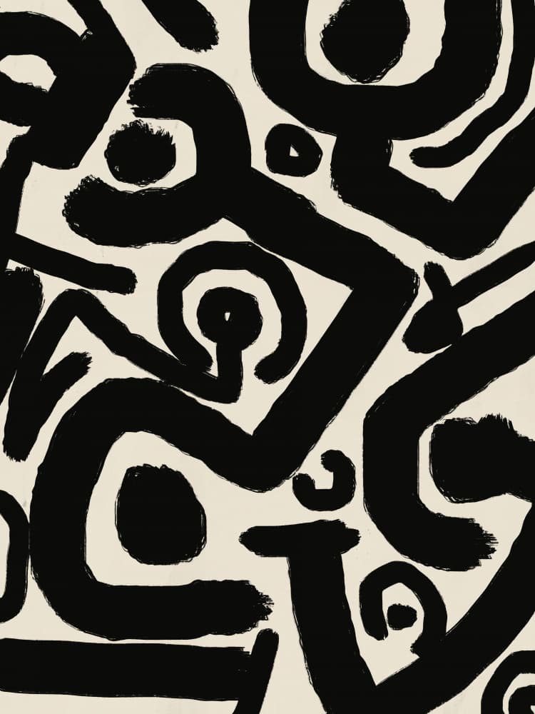 Abstract Brushstroke Pattern by Little Dean — canvas wall art