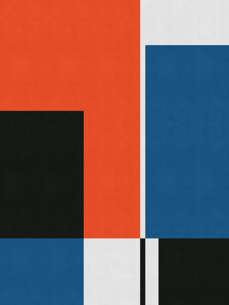 Geometric Color Blocks by Vitor Costa — canvas wall art