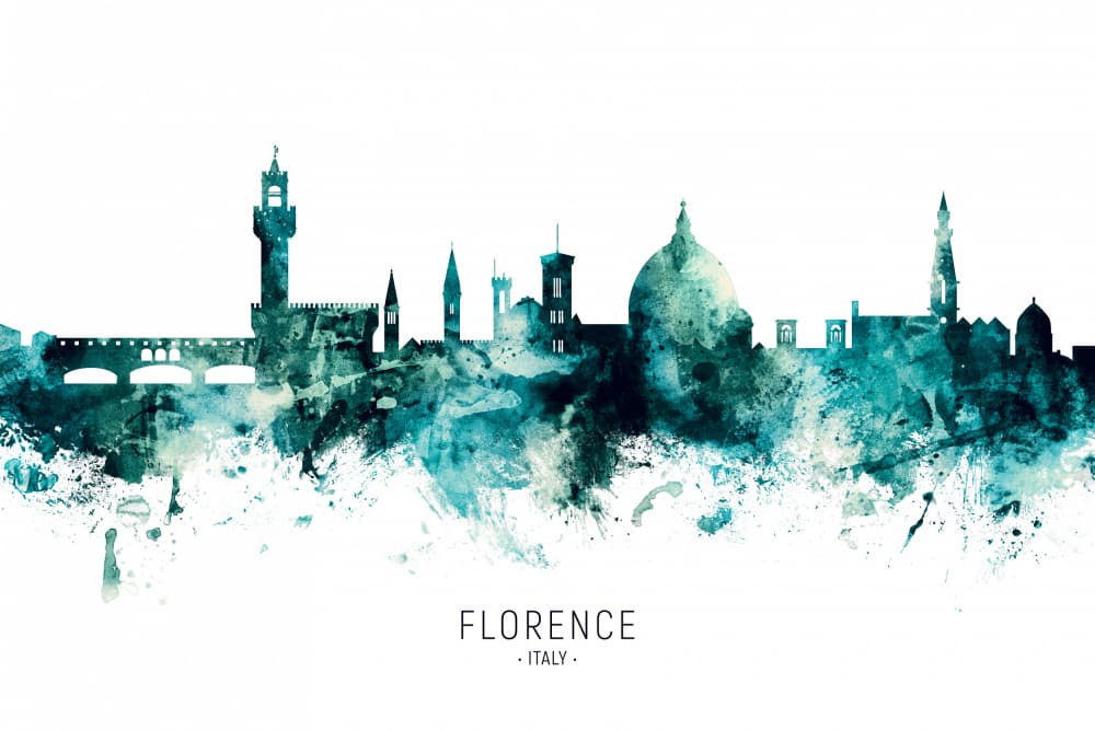 Florence Italy Skyline by Michael Tompsett — canvas wall art