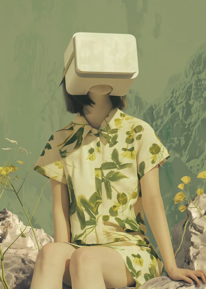 Surreal Nature VR Girl by Andreas Magnusson — canvas wall art