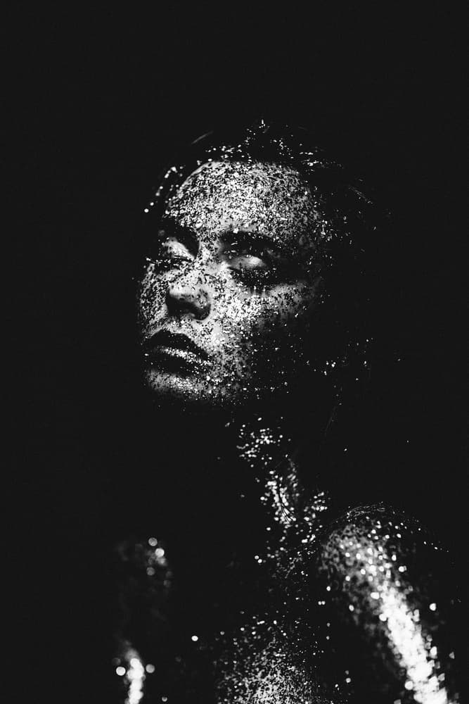 Glittering Woman Portrait by Artem Vasilenko — canvas wall art