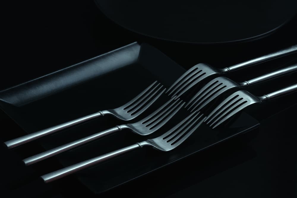 Sleek Silver Forks by Vladimir Pavlovskyy — canvas wall art