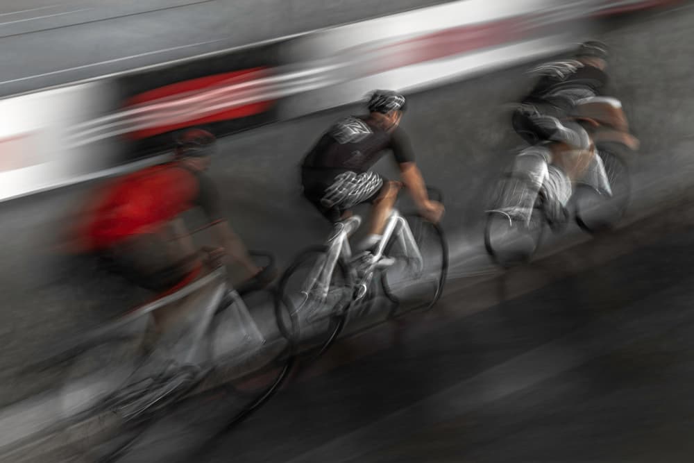 Fast Track Cycling by Gilbert Claes — canvas wall art