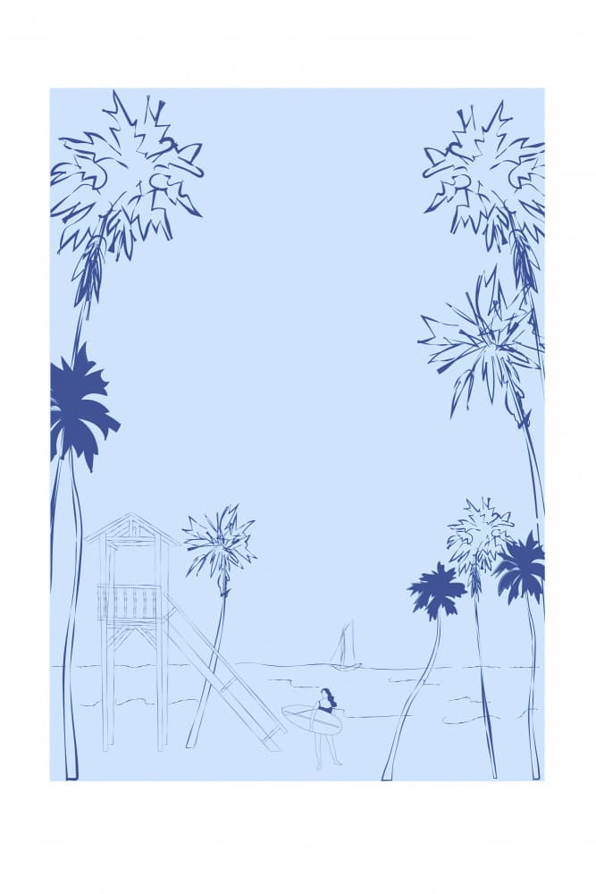 Bluebeach by Treechild — canvas wall art