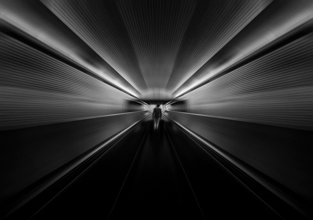 Abstract Tunnel Journey by Oussama Mazouz — canvas wall art