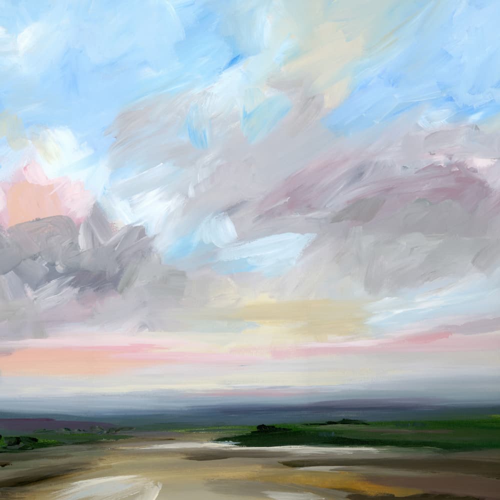 Blush Sky Landscape by Nicole Walsh — canvas wall art