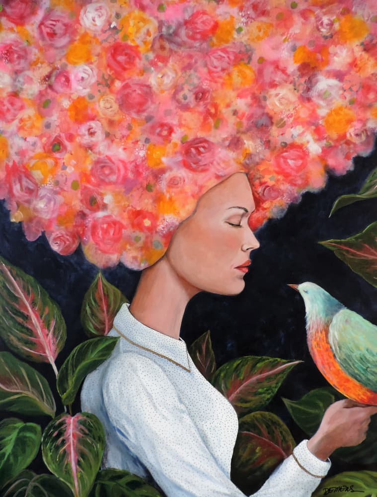 Floral Dreamer by Sylvie Demers — canvas wall art