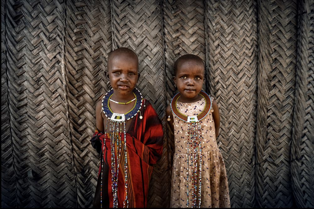 Maasai Girls Gaze by Waldemar Szmidt — canvas wall art