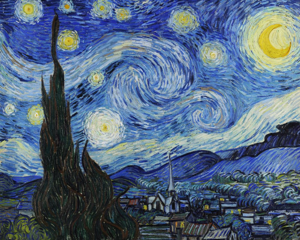 The Starry Night by Vincent Van Gogh — canvas wall art