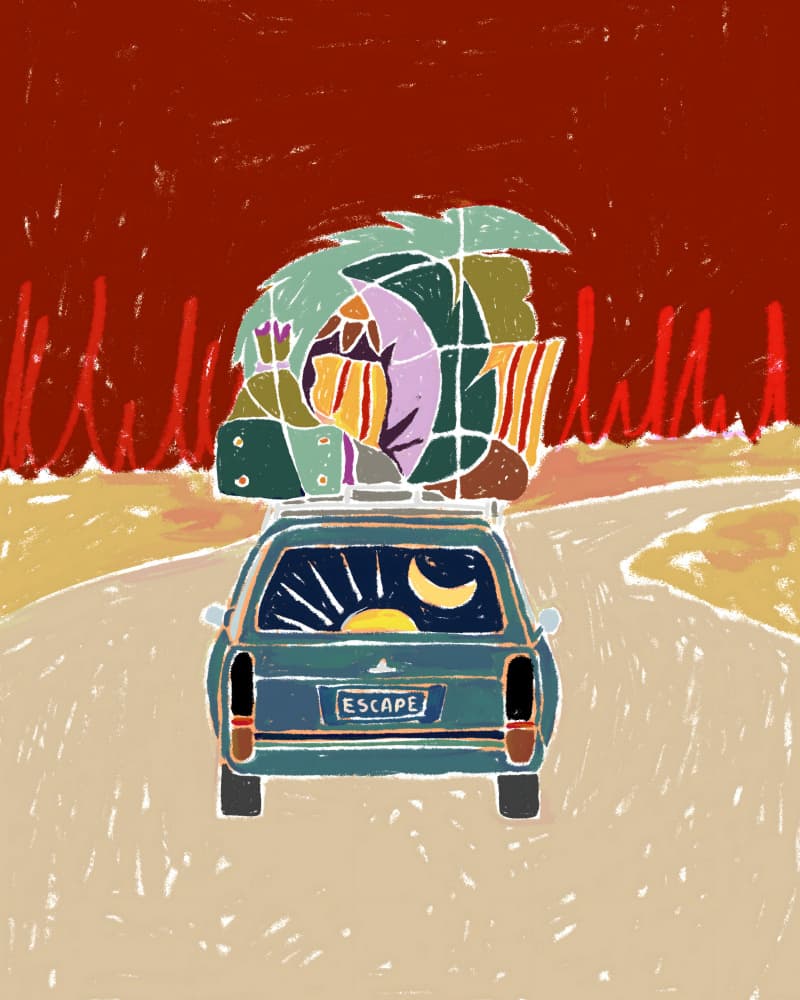 Escape Road Trip by Uma Gokhale — canvas wall art