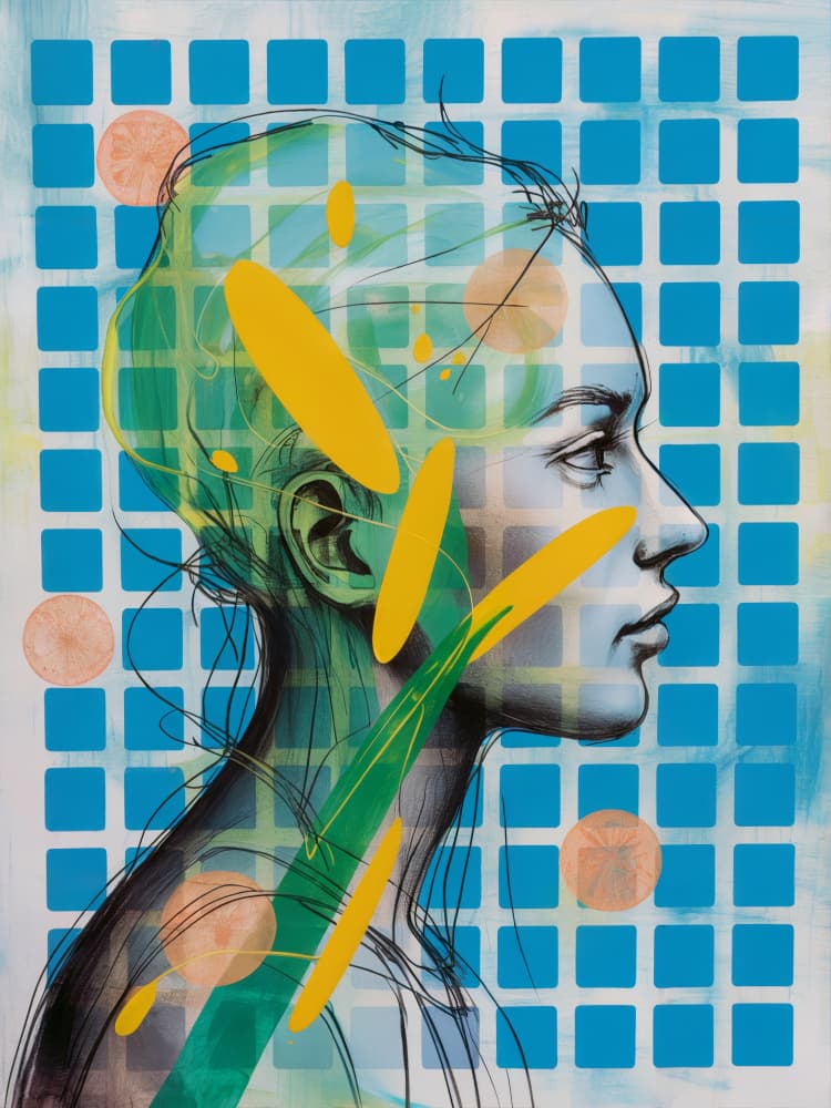Modern Woman Profile by Andreas Magnusson — canvas wall art