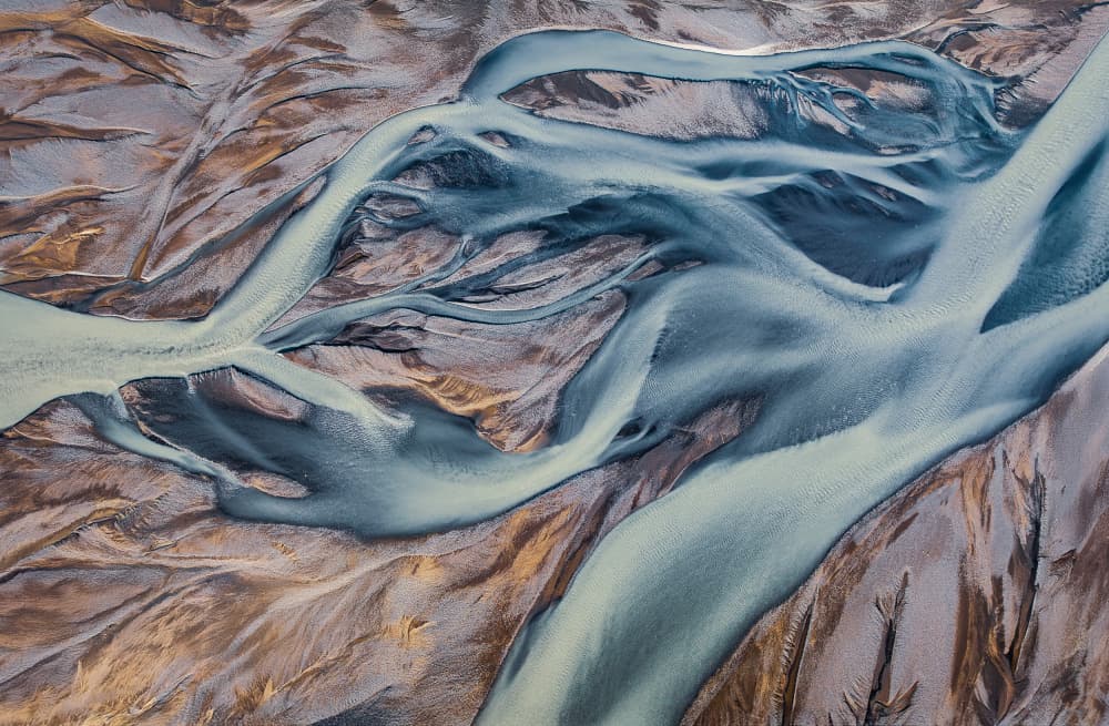 Braided River Patterns by Wei (David) Dai — canvas wall art