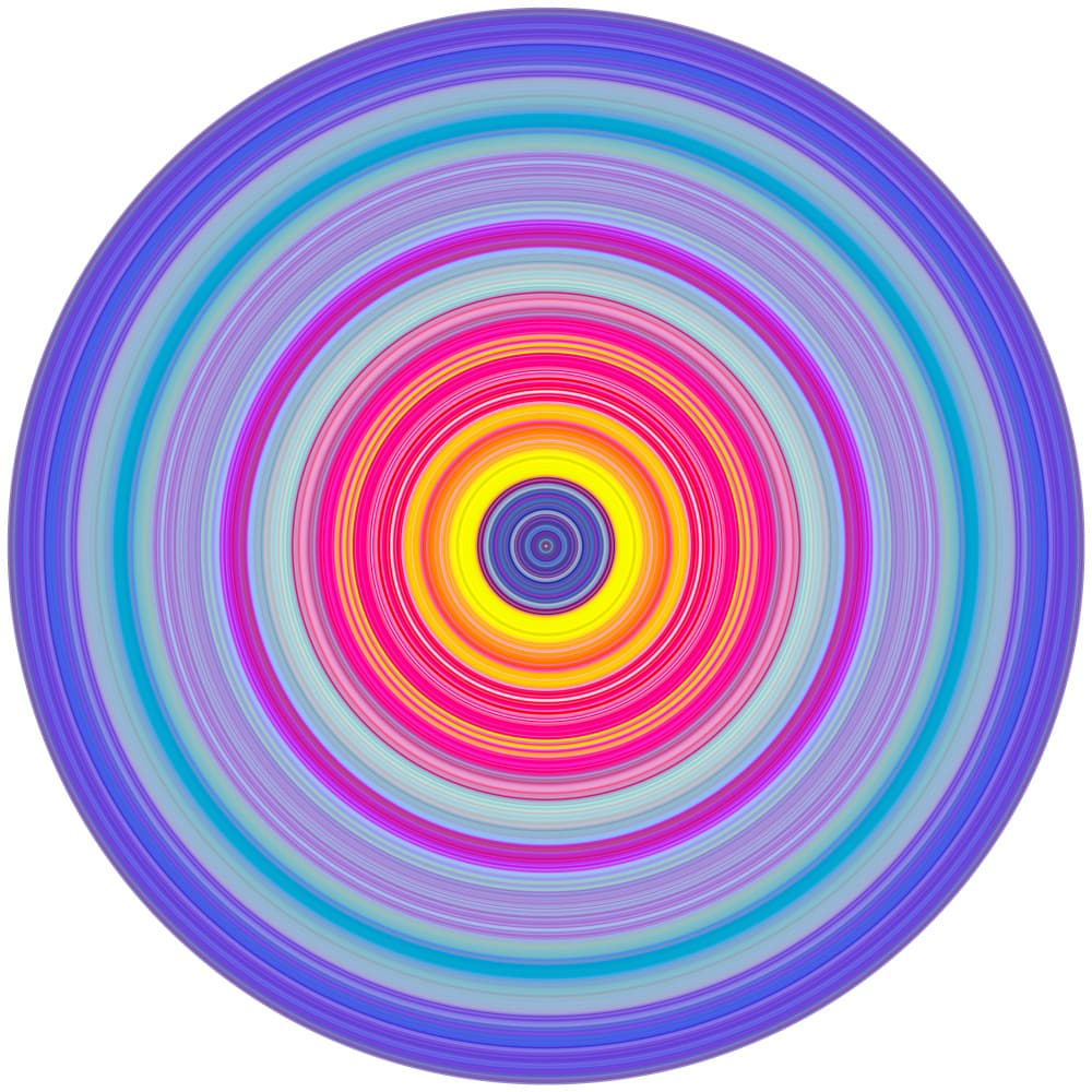 Colorful Concentric Rings by PASLIER Morgan — canvas wall art