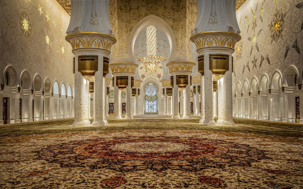 Grand Mosque Interior by Michael Eßig — canvas wall art