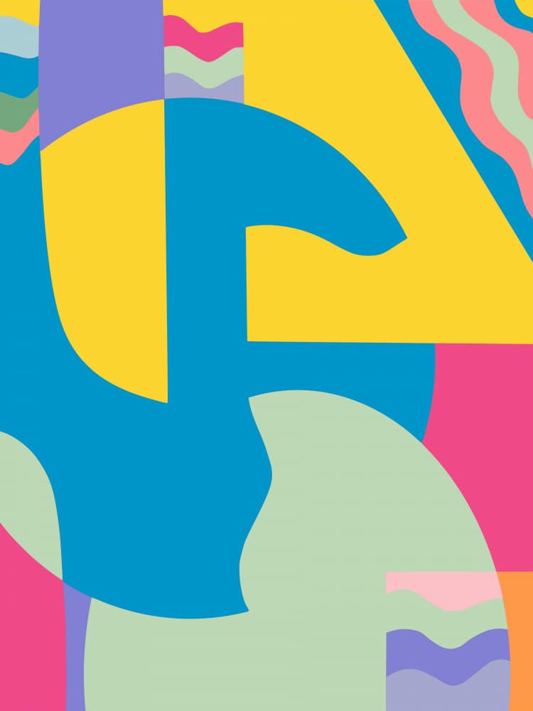 Vibrant Abstract Shapes by Little Dean — canvas wall art
