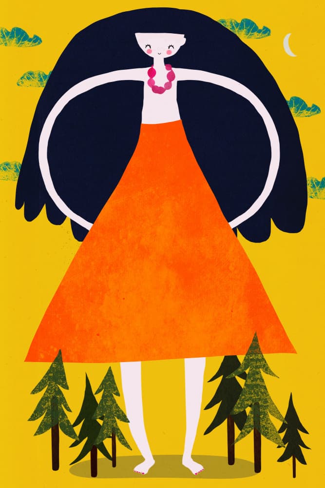 Giantess in the Woods by Treechild — canvas wall art