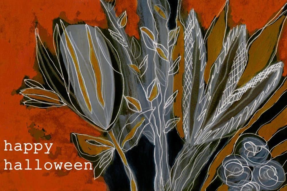 Abstract Halloween Foliage by Lori Ann Folz — canvas wall art