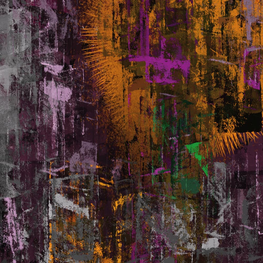 Orange Burst Abstract by Pelin Atilla — canvas wall art