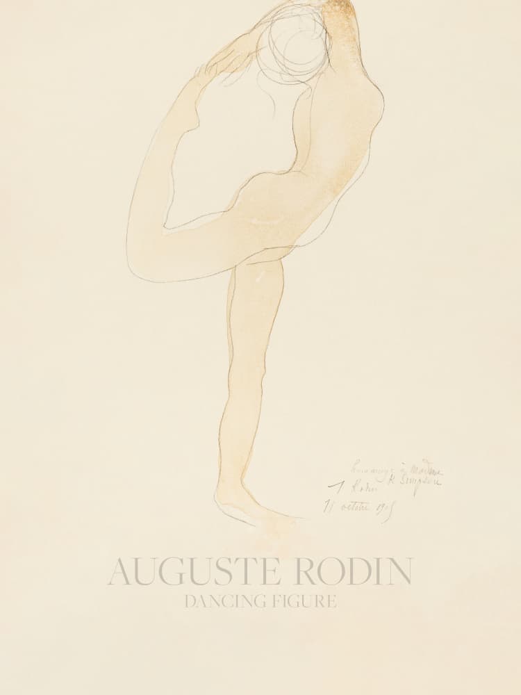 Dancing Figure (1905) by Auguste Rodin — canvas wall art