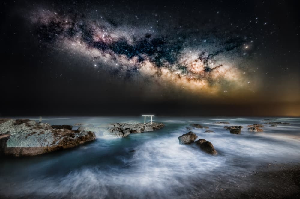 Milky Way Torii Gate by Daiki Suzuki — canvas wall art