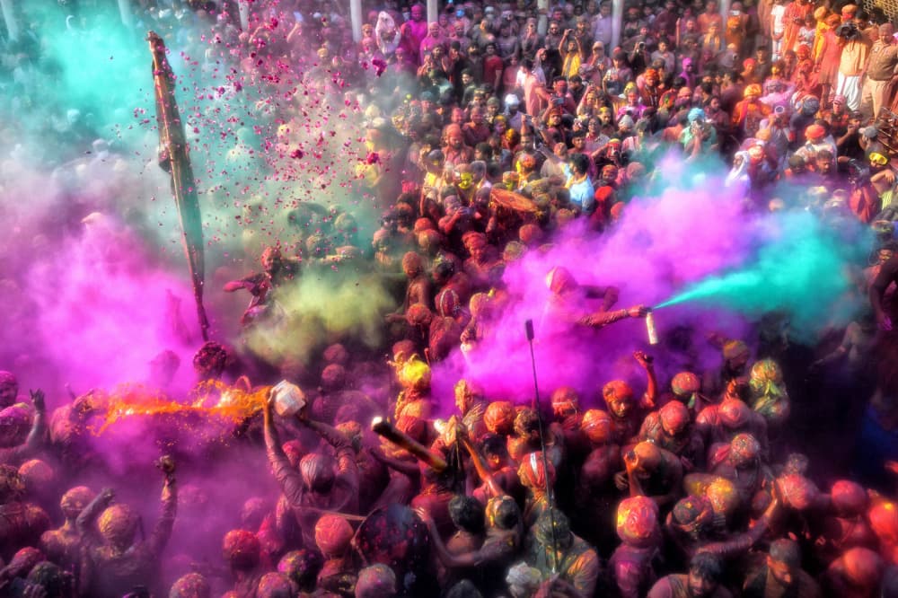 Holi Festival Colors by Avishek Das — canvas wall art