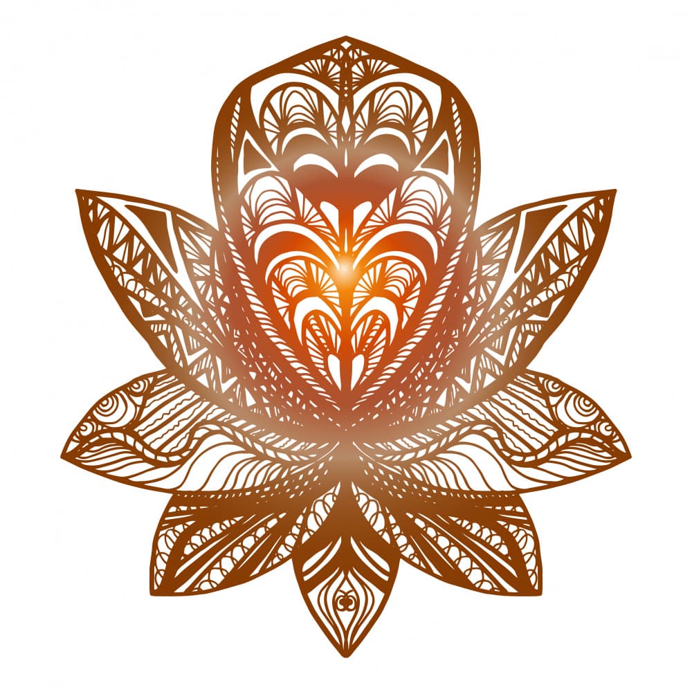 Glowing Lotus Mandala by Marika Barsrsind — canvas wall art