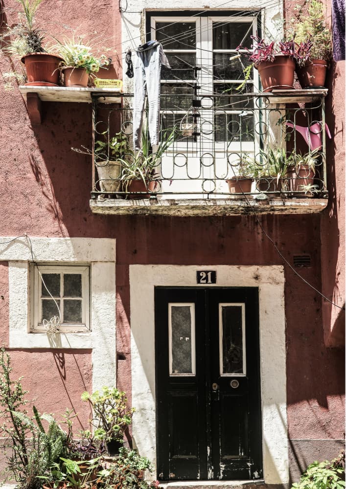Charming Balcony Scene by Shot by Clint — canvas wall art