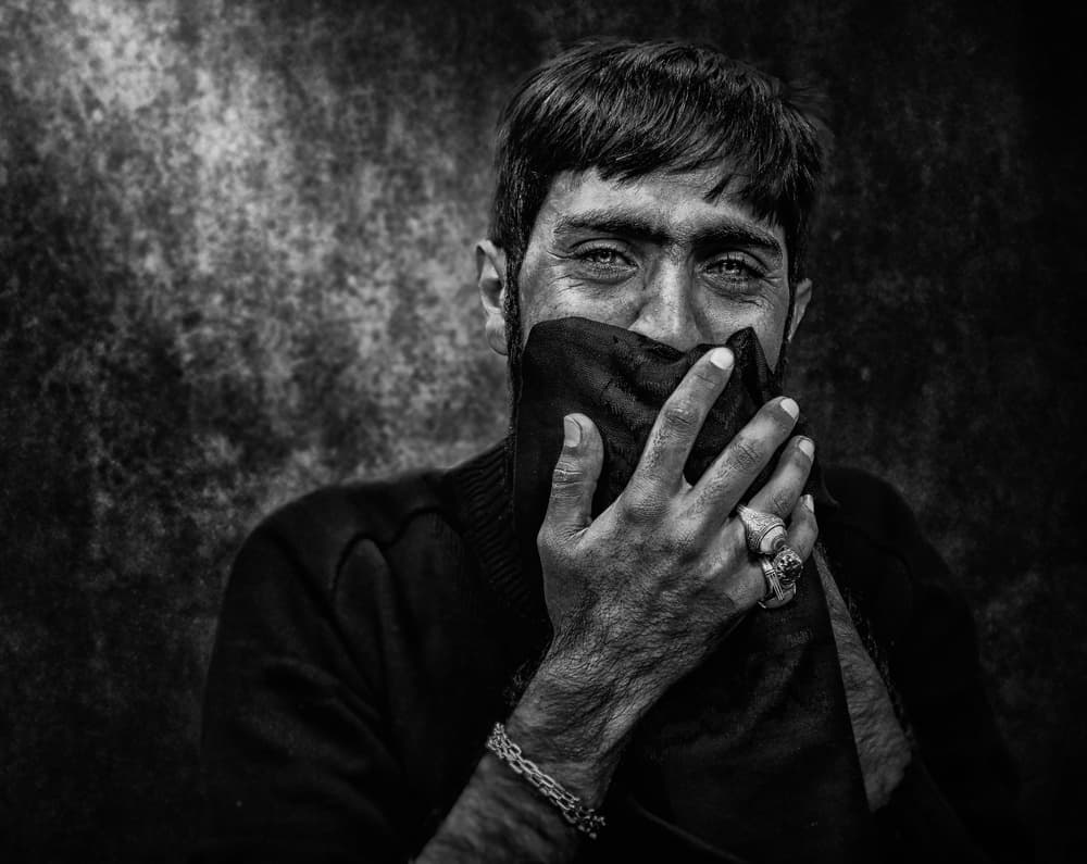 Solemn Man's Gaze by Husain ALSaeed — canvas wall art