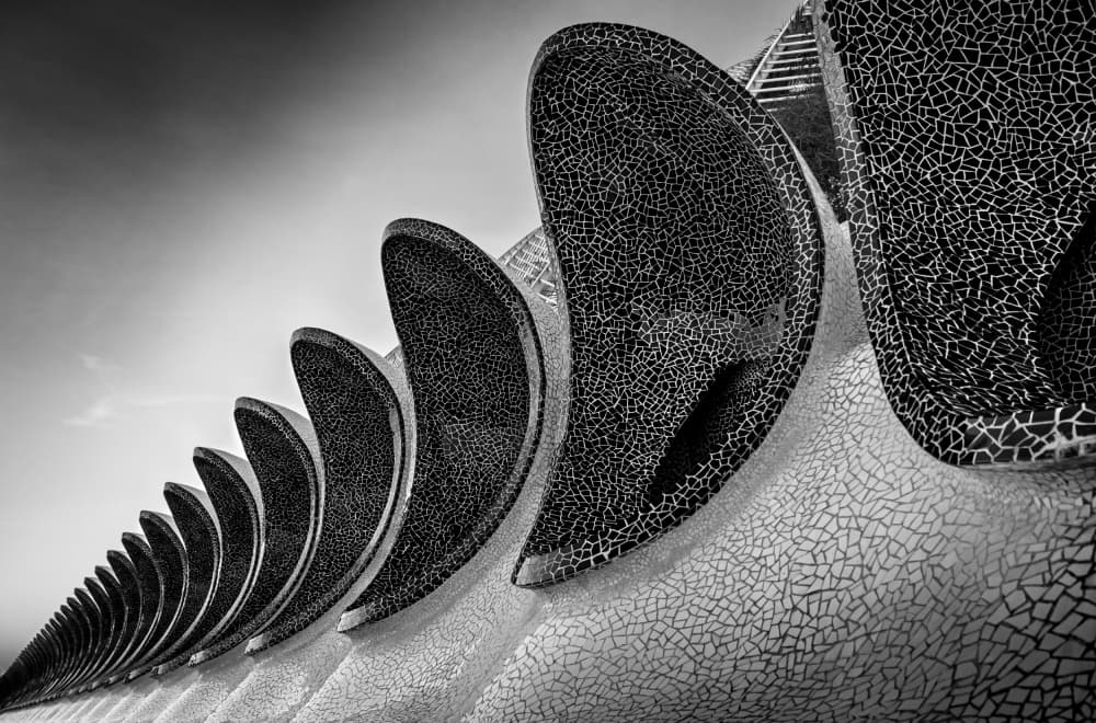 Architectural Mosaic Curves by Fernando Silveira — canvas wall art