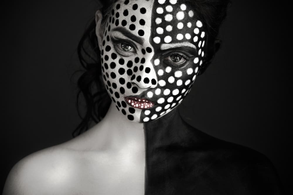 Polka Dot Duality by Yudhistira Yogasara — canvas wall art