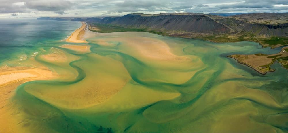 Vibrant Tidal Landscape by Or Adar — canvas wall art