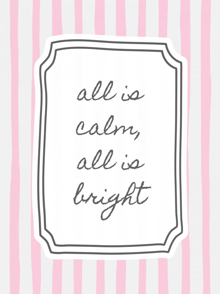 All Is Calm Bright by Jolly and Dash — canvas wall art