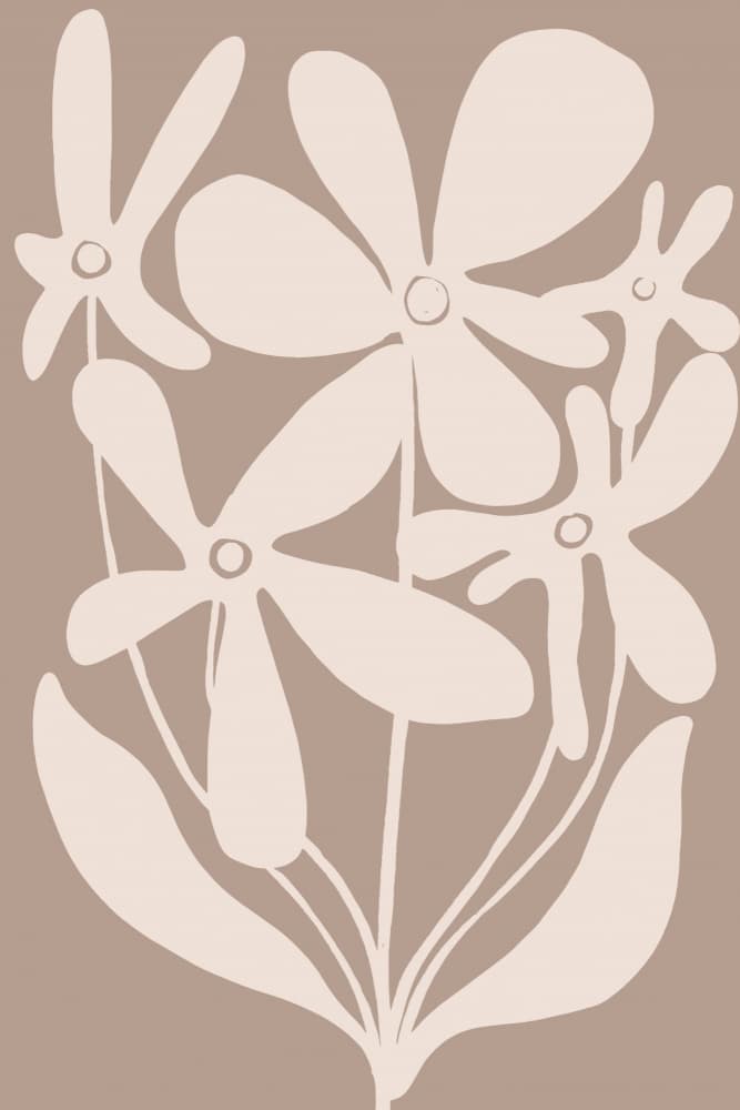 Soft Neutral Bouquet by Treechild — canvas wall art