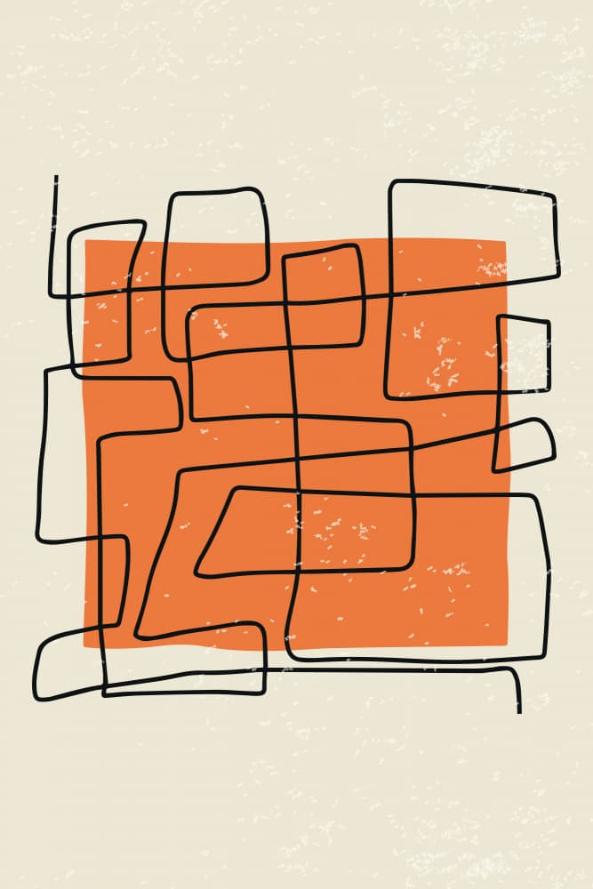 Midcentury Tangled Lines by jay stanley — canvas wall art