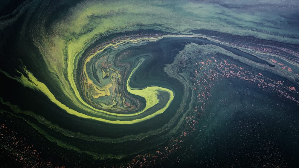 Vibrant Water Swirl by Wei (David) Dai — canvas wall art